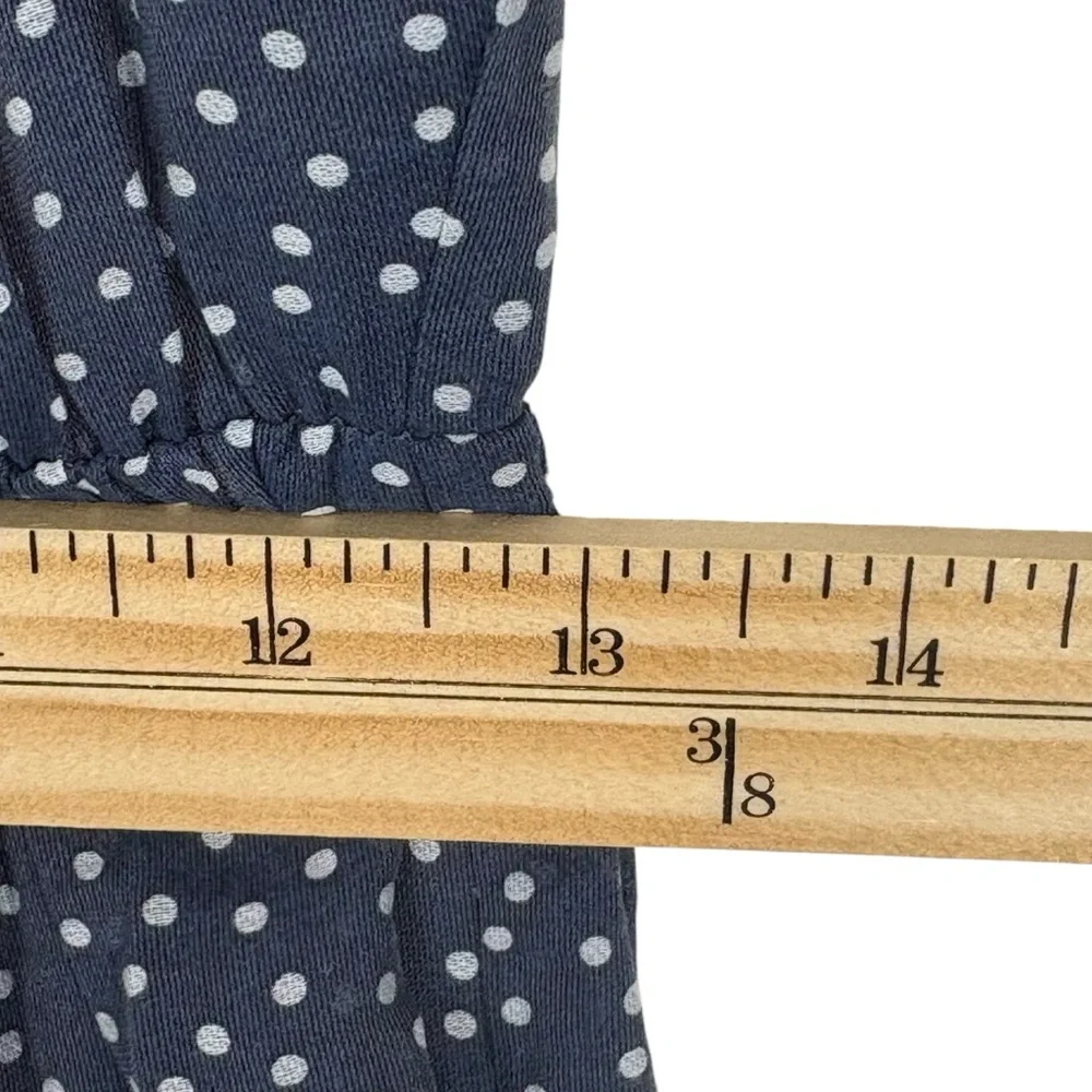 Abercrombie & Fitch Navy Blue Polka Dot Maxi Dress